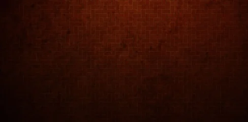 Fotobehang Vlees Flat design scene showing red textured tiled surface with grid pattern and subtle worn spots  © vectorfusionart