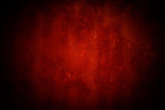 Red grunge texture is filling frame in flat design, showing gradient shading and wood splotches