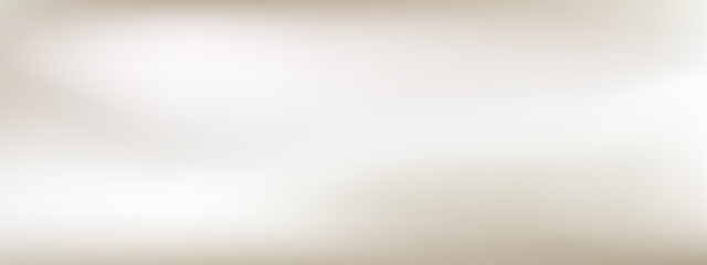 Minimalist horizontal background with a smooth mesh gradient in soft grey, taupe, and off-white tone