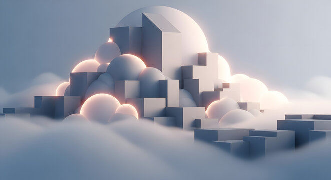 a bunch of white clouds