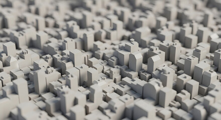 a 3d model of a city with lots of buildings
