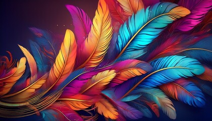 el penacho tiene muchas plumas de aves de colores muy vivos