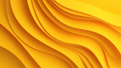 Obraz premium Abstract yellow layered curves creating a dynamic pattern.