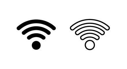 WiFi Signal Icons: Solid and Outline Styles for Wireless Network Strength