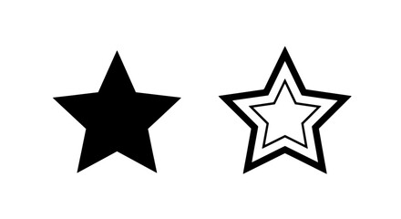 Obraz premium Single Five-Pointed Star Icon - Award and Success Symbol