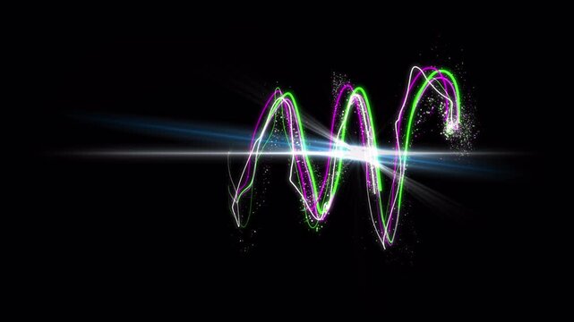 abstract glowing lines trace reveal effect collection with alpha channel