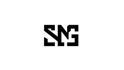Obraz premium Modern SNMG Monogram Logo Design, Geometric Lettermark, Minimalist Brand Identity