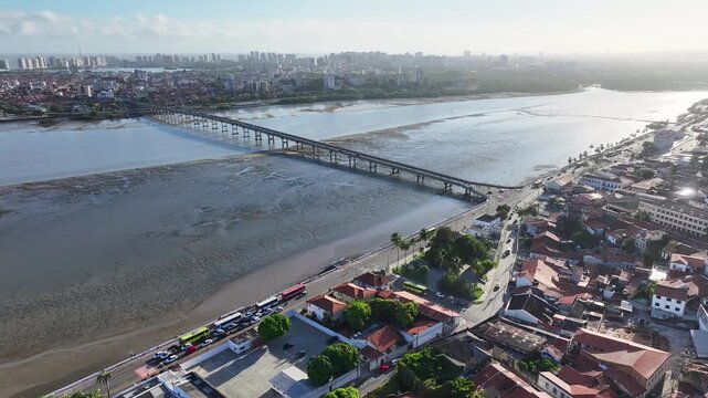 Sunrise In Sao Luis Skyline At Sao Luis In Maranhao Brazil. Jose Sarney Bridge. Mangrove Skyline. Sao Luis Skyline At Sao Luis In Maranhao Brazil. Scenic Sunrise. Vacations Travel. Brazil Northeast.