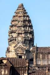 Angkor Wat, Siem Reap, Cambodia, Detail of one of the towers