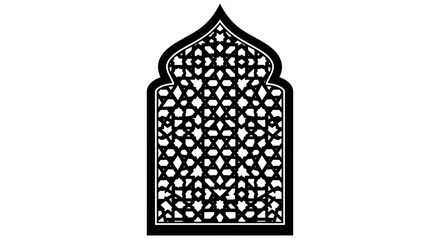 Intricate Islamic Geometric Pattern Window Design. © Bismillah