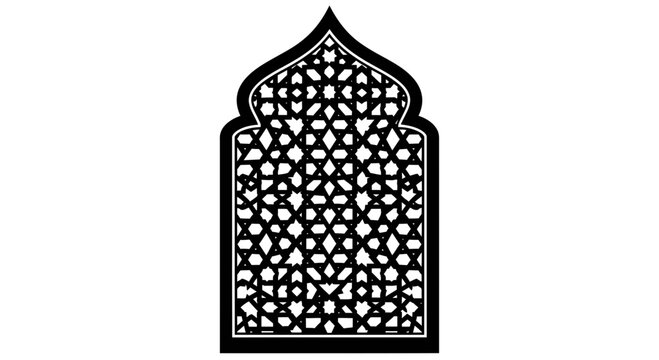 Intricate Islamic Geometric Pattern Window Design.