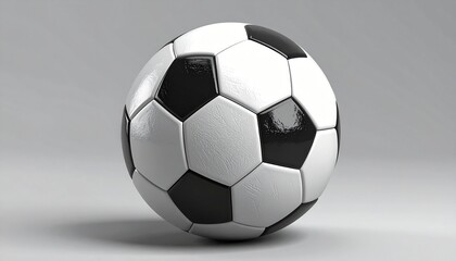 Soccer Ball Still Life Isolated on Neutral Background for Sport and Recreation Concepts.