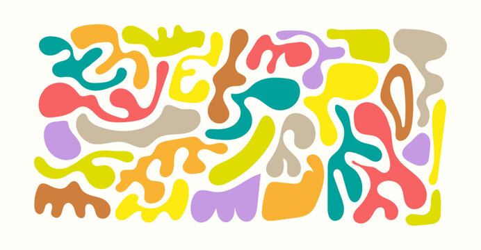 collection of colorful abstract and organic shapes