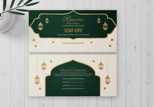Ramadan Gift Voucher Design