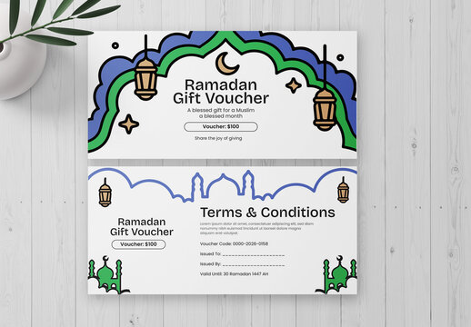 Ramadan Gift Voucher Template
