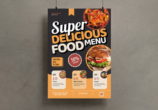 Super Delicious Food Menu Template
