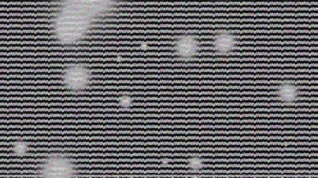 Stripe pattern initial glows appearing, rows shifting into blocks, glows drifting showing noise
