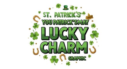 Fototapeta premium St patrick's day lucky charm irish holiday green shamrock