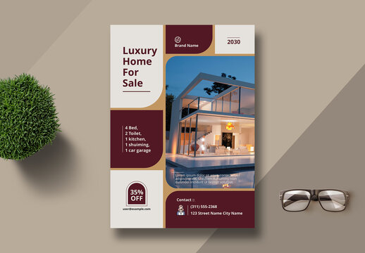 Luxury Home For Sale Real Estate Flyer
