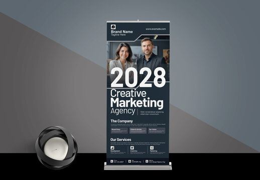 Modern Roll Up Banner Design Template