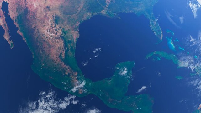 North America From Space. USA, Canada, Mexico from Space. Planet Earth. Globe