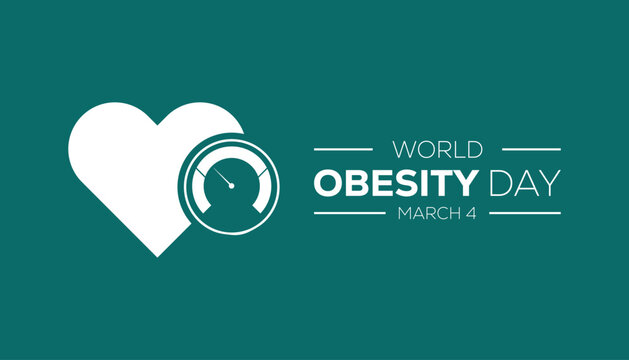 World Obesity Day is observed every year in March. Holiday, poster, card and background vector illustration design.