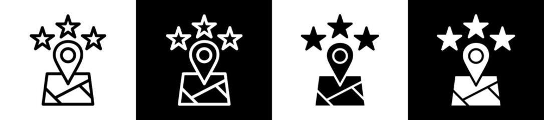 Experience Mapping Icon Set In Black And White Filled Style Collection 