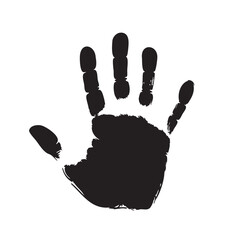 Handprint outline isolated with clean edges for versatile use