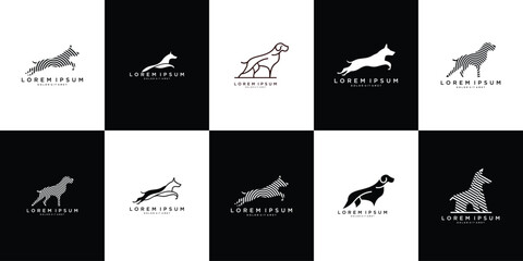 Dog Logo Vector Collection – Perfect for pet brands, veterinary clinics, grooming services, pet shops, animal shelters, training centers, and businesses seeking a loyal, friendly, trustworthy © Angkringan