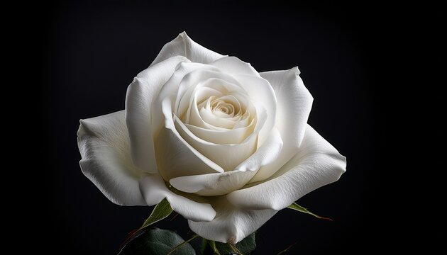 white rose isolated on black background funeral flowers grief death loss ceremony floral sadness cemetery mourning dead