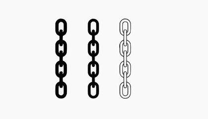 metal chain isolated on white