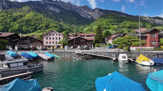 Brienz Alpine Village, Switzerland - Lake, Mountains and Traditional Architecture