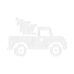 Obraz premium PNG Striped tow truck illustration