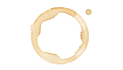 Coffee stains isolated on a transparent background. Royalty high-quality free stock PNG image of Coffee and Tea Stains Left by Cup Bottoms. Round coffee stain isolated, cafe stain fleck drink beverage