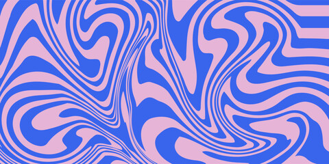 Obraz premium Groovy hippie 70s backgrounds. Waves, swirl, twirl pattern
