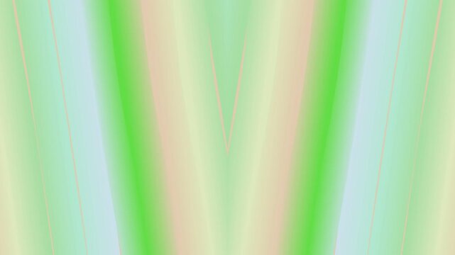 Abstract Soft Green Rays and Pastel Light Motion Background