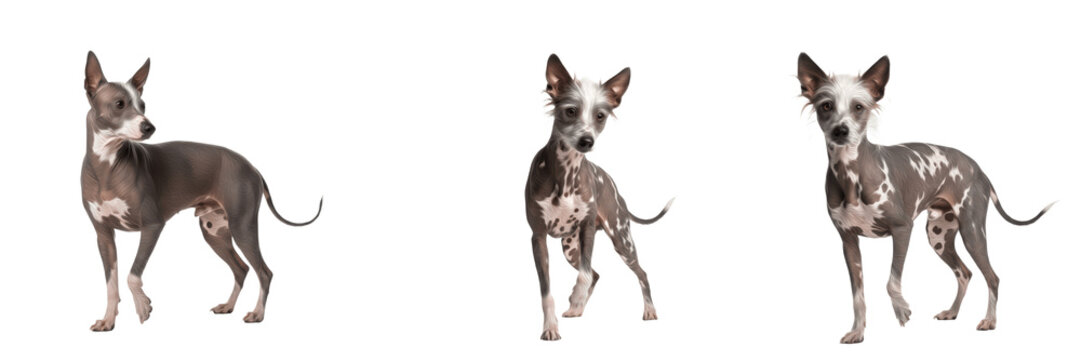 Peruvian Inca Orchid dog isolated on white background, PIO Dog, Perro Sin Pelo del Per&uacute;, オーキッド・ドッグ, Inca Hairless Dog, Peruvian Hairless Dog PNG, Dog Cutout