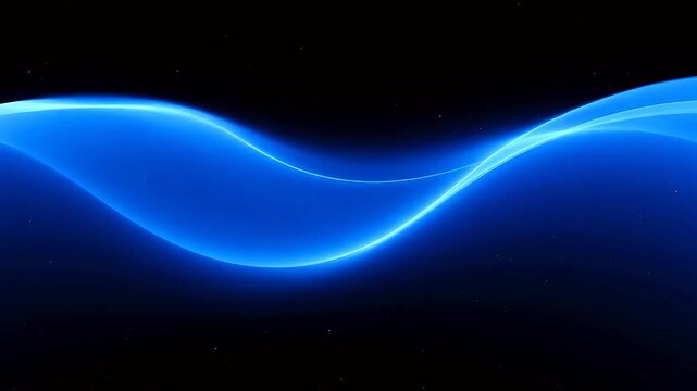 BlueWaveLineonBlackBackground