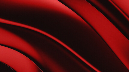 Smooth and dynamic curved shapes with a blend of bright red and deep black, creating a dramatic contrasting effect.
