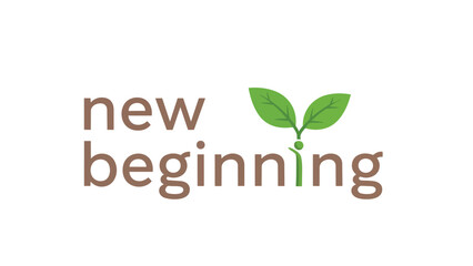 Fototapeta premium Vibrant new beginning concept with stylized plant human figure symbolizing fresh growth and natural renewal
