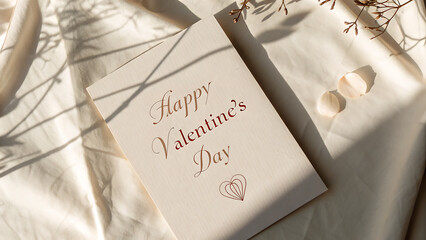 Valentine&rsquo;s Day Text Design, Greeting Card Background, Template Love Letter, Valentines Day Card, Elegant Valentine&rsquo;s Day Greeting Card Template.