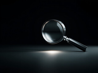 search concept isolated on a black background