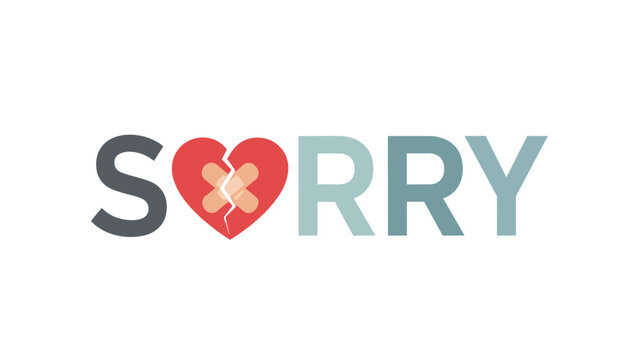 A visual representation of regret and the delicate process of mending emotional wounds, powerfully conveying sincere apologies and the challenging
