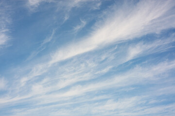 Clear Blue Sky with Light Wispy Clouds