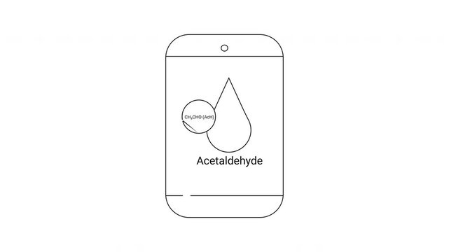 Acetaldehyde Molecule Illustration - Chemical Compound Structure and Properties.