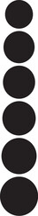 Fototapeta premium Seven black circles on a white background design element