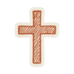 Obraz premium PNG Hand-drawn cross illustration design.