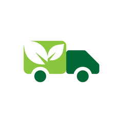 Simple green leaf car illustration vector