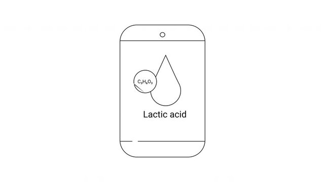 Lactic Acid Icon Animation - Science and Chemistry Visual.