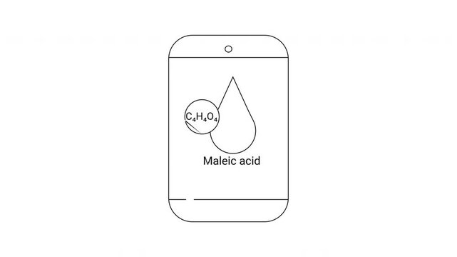 Malic Acid Illustration - Chemical Compound and Molecular Structure.
